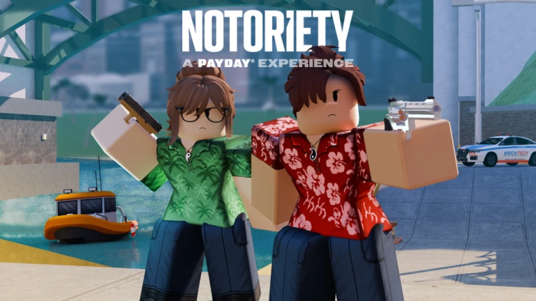 Imagem oficial do jogo Notoriety: A PAYDAY® Experience no Roblox