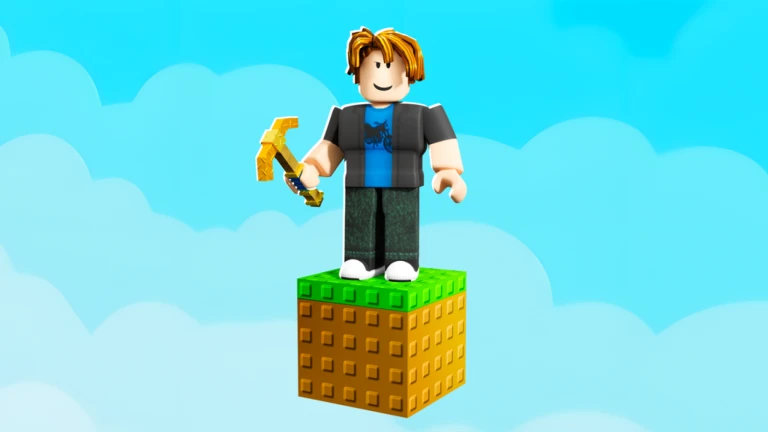 Imagem oficial do jogo ONE BLOCK no Roblox