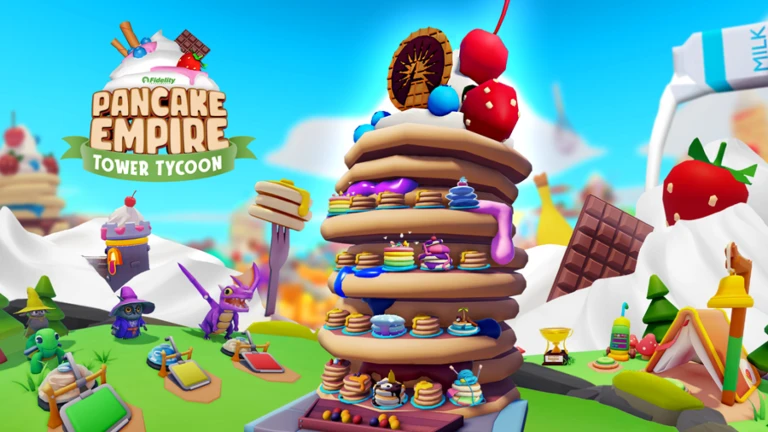 Imagem oficial do jogo Pancake Empire Tower Tycoon no Roblox