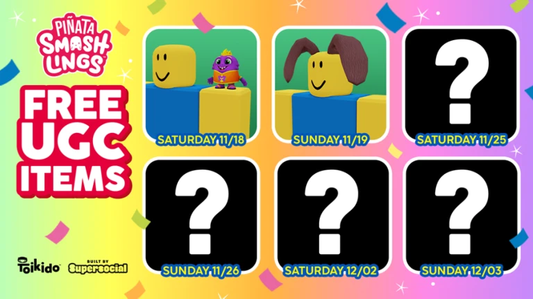 Imagem oficial do jogo Piñata Smashlings no Roblox