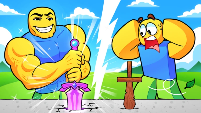 Imagem oficial do jogo Pull a Sword no Roblox