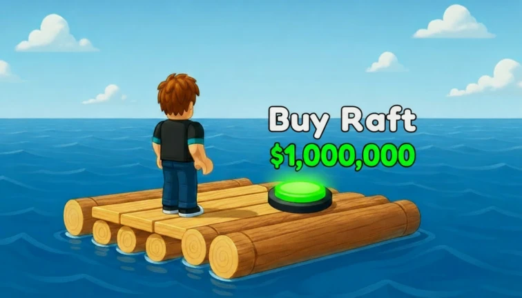 Imagem oficial do jogo Raft Tycoon no Roblox