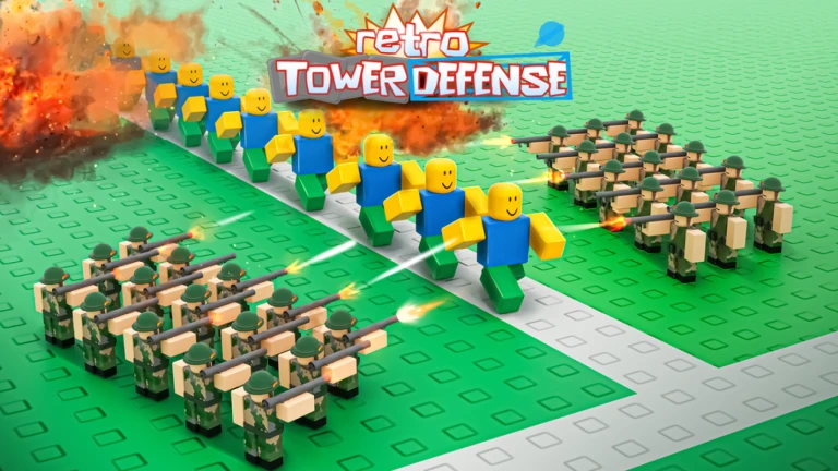 Imagem oficial do jogo Retro Tower Defense no Roblox