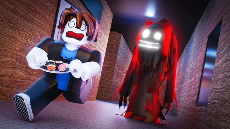 Imagem oficial do jogo Scary Sushi no Roblox