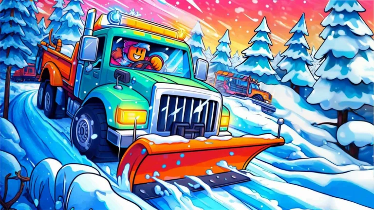 Imagem oficial do jogo Snow Plow Simulator no Roblox