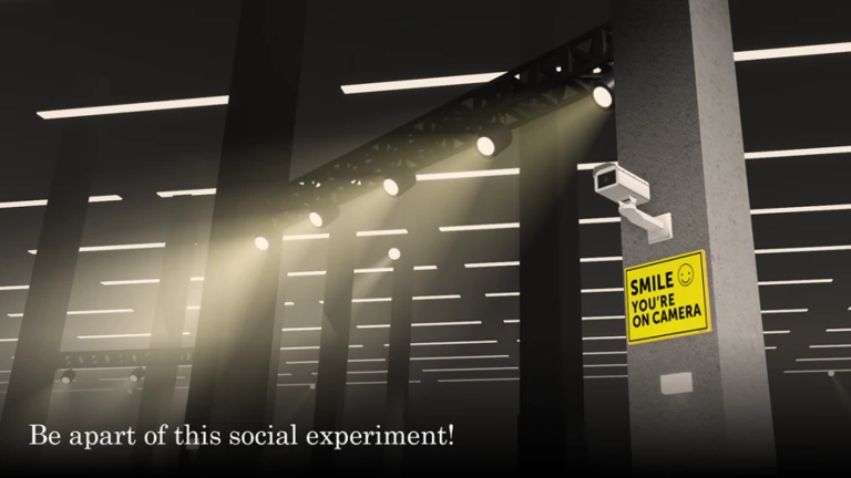 Imagem oficial do jogo social experiment no Roblox