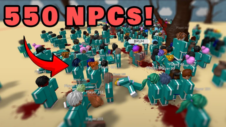 Imagem oficial do jogo Squid Game but with NPCs & FREE ADMIN! no Roblox