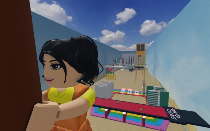 Imagem oficial do jogo Squid Game Tower no Roblox