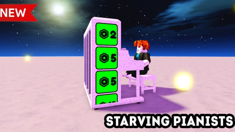 Imagem oficial do jogo Starving Pianists no Roblox