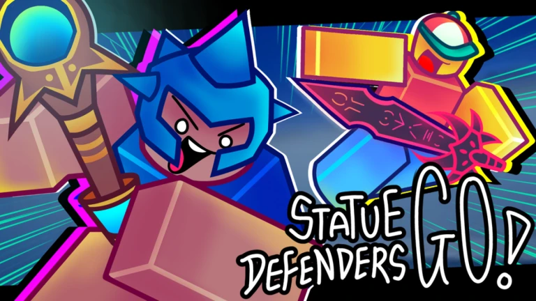 Imagem oficial do jogo Statue Defenders GO! no Roblox