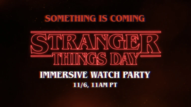 Imagem oficial do jogo Stranger Things Immersive Watch Party no Roblox