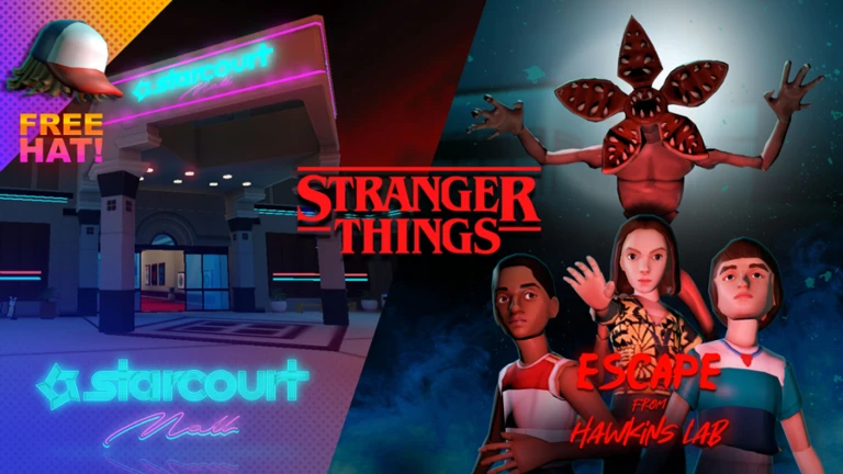 Imagem oficial do jogo Stranger Things: Starcourt Mall no Roblox