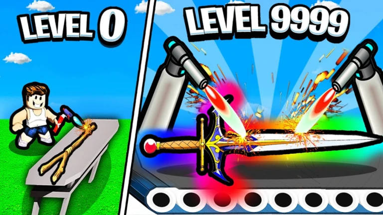 Imagem oficial do jogo Sword Factory no Roblox