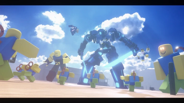 Imagem oficial do jogo The Noob Experiment Battlefront no Roblox
