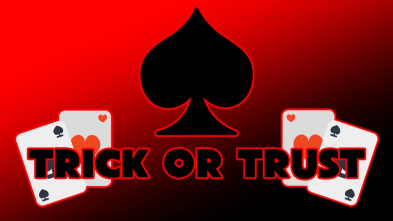 Imagem oficial do jogo Trick or trust! no Roblox