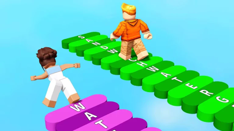 Imagem oficial do jogo Word Bridge no Roblox