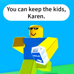 Imagem do jogo find milk at the store and leave your kids obby
