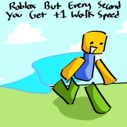Imagem do jogo Roblox but every second you get +1 Walk Speed
